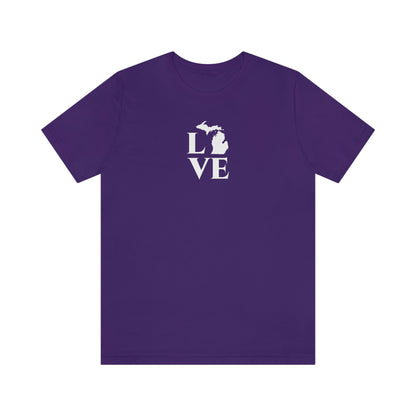 Michigan 'Love' T-Shirt (Roman Serif Font) | Unisex Standard Fit