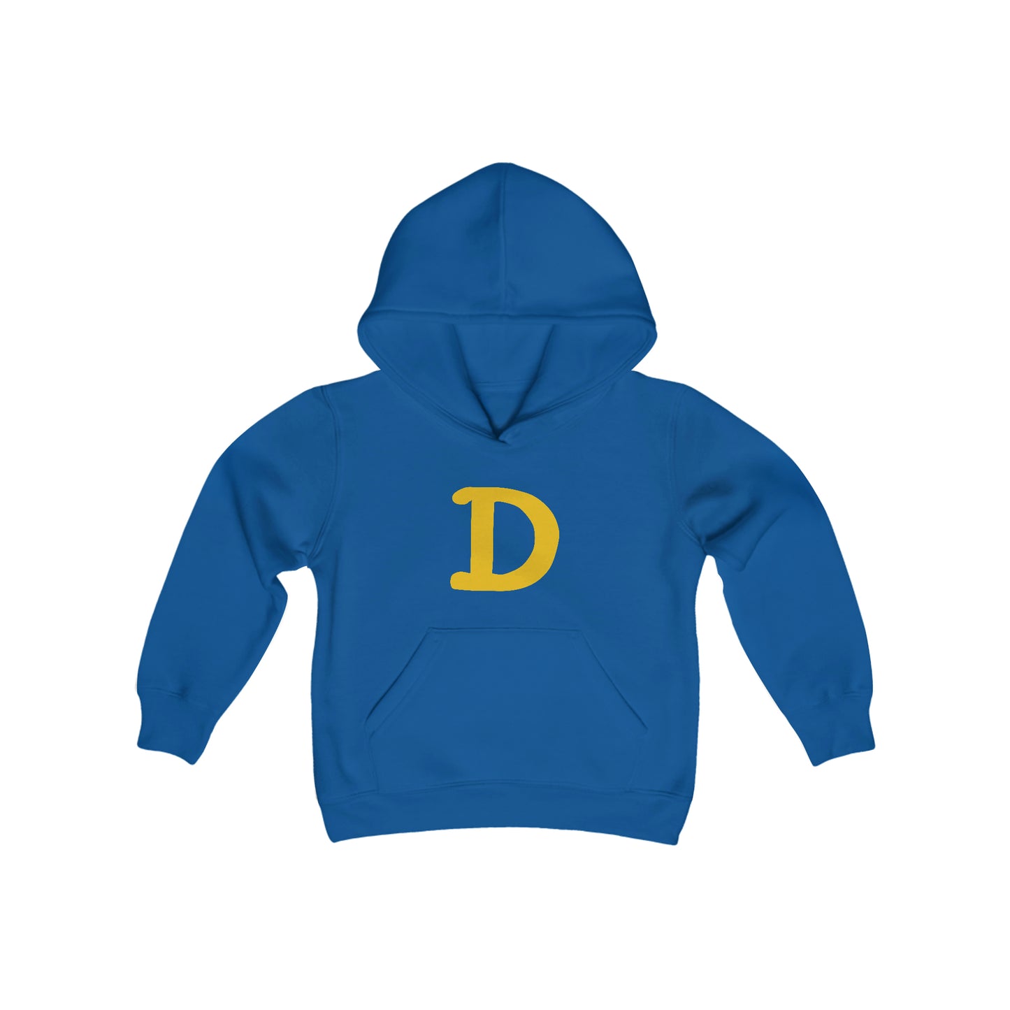 Detroit 'Old French D' Hoodie (Gold Full Body Outline) | Unisex Youth