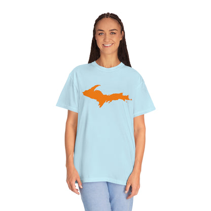 Michigan Upper Peninsula T-Shirt (w/ Orange UP Outline) | Unisex Garment-Dyed