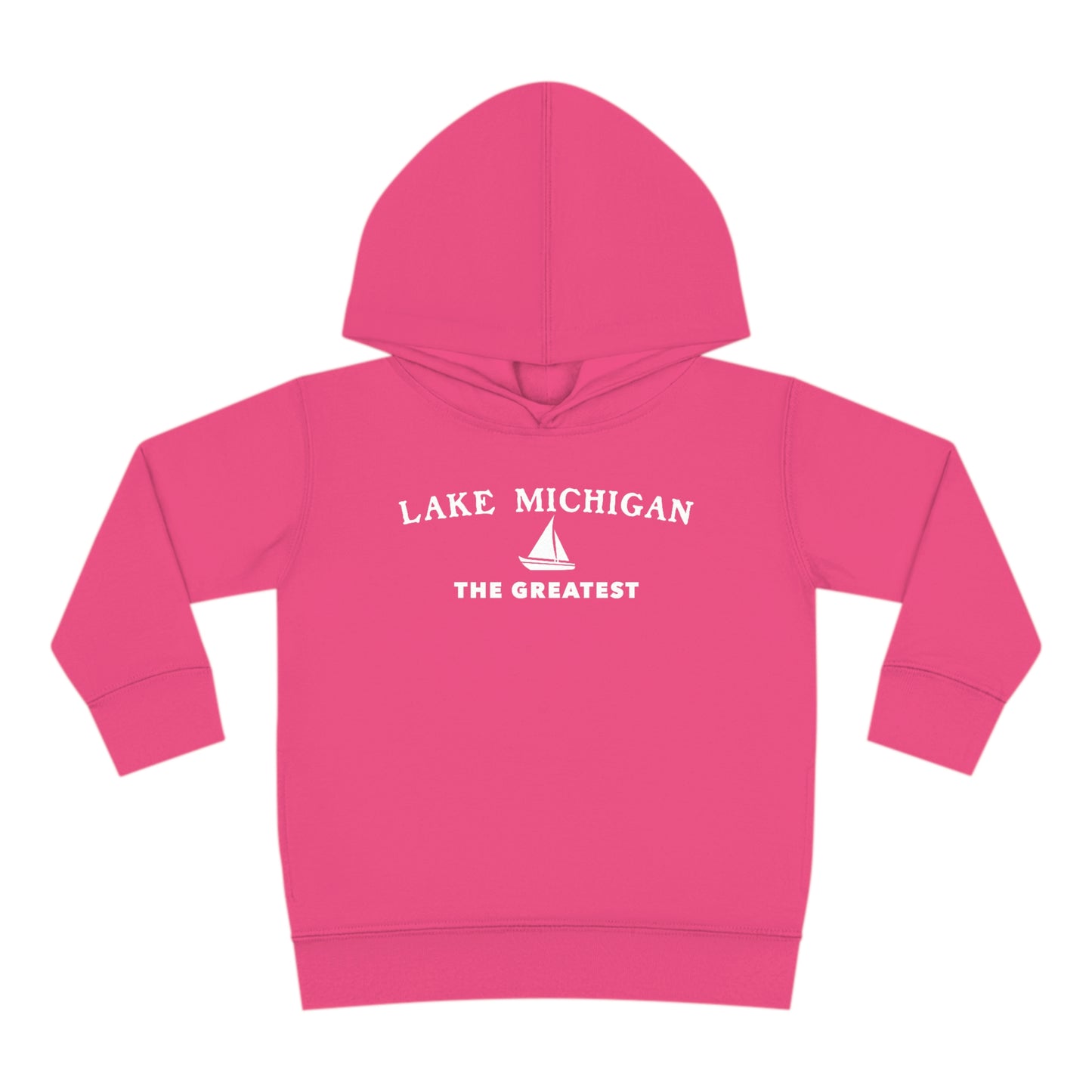 'Lake Michigan The Greatest' Hoodie (w/USA Flag Outline) | Unisex Toddler