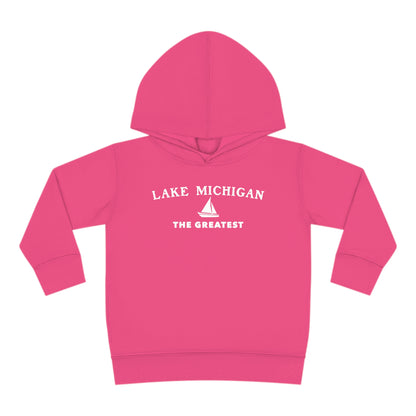 'Lake Michigan The Greatest' Hoodie (w/USA Flag Outline) | Unisex Toddler