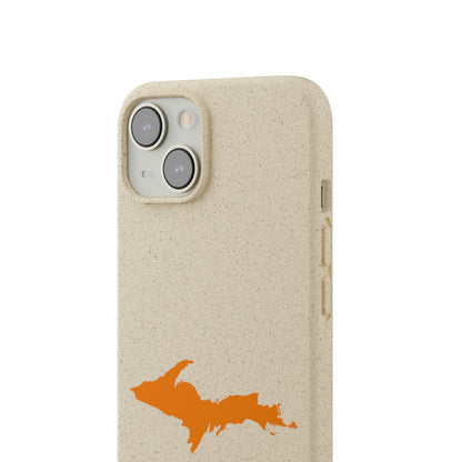 Michigan Upper Peninsula Biodegradable Phone Cases (w/ Orange UP Outline) | Apple iPhone