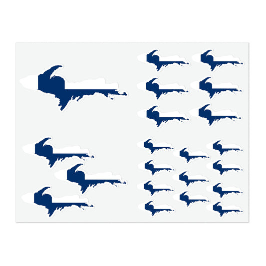 Michigan Upper Peninsula Sticker Sheet (w/ Finland UP Flag Outline) | US Letter Size