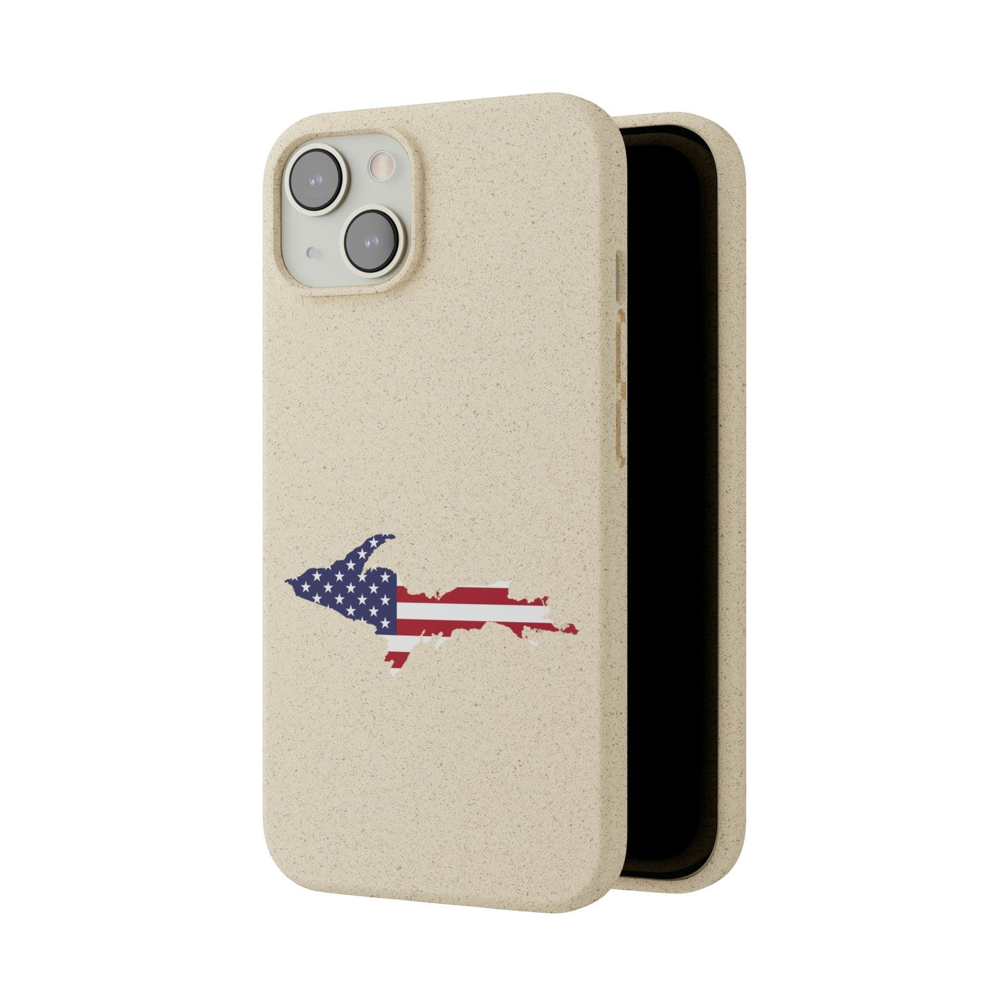 Michigan Upper Peninsula Biodegradable Phone Cases (w/ UP USA Flag Outline) | Apple iPhone