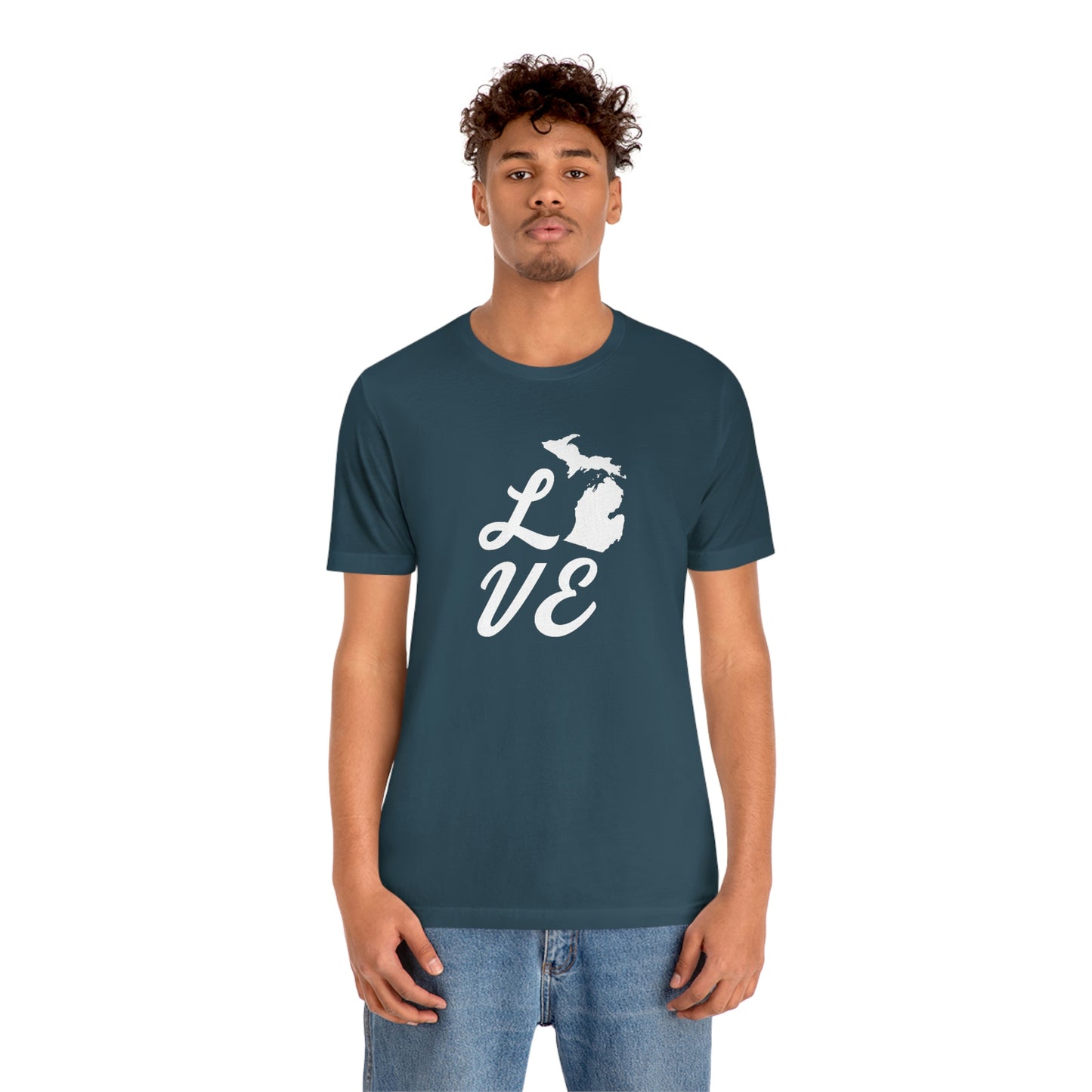 Michigan 'Love' T-Shirt (Retro Script Font) | Unisex Standard Fit