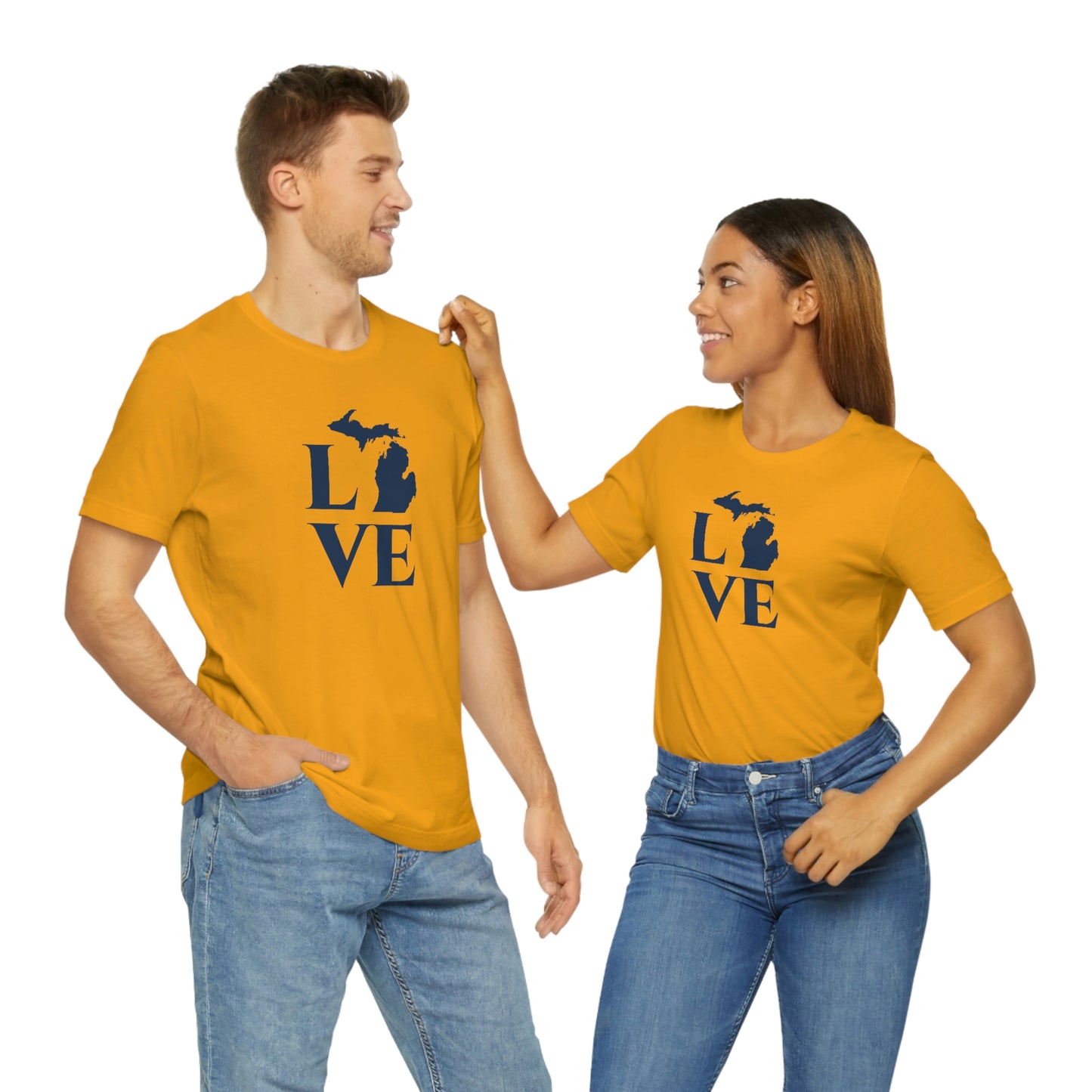 Michigan 'Love' T-Shirt (Roman Serif Font) | Unisex Standard Fit