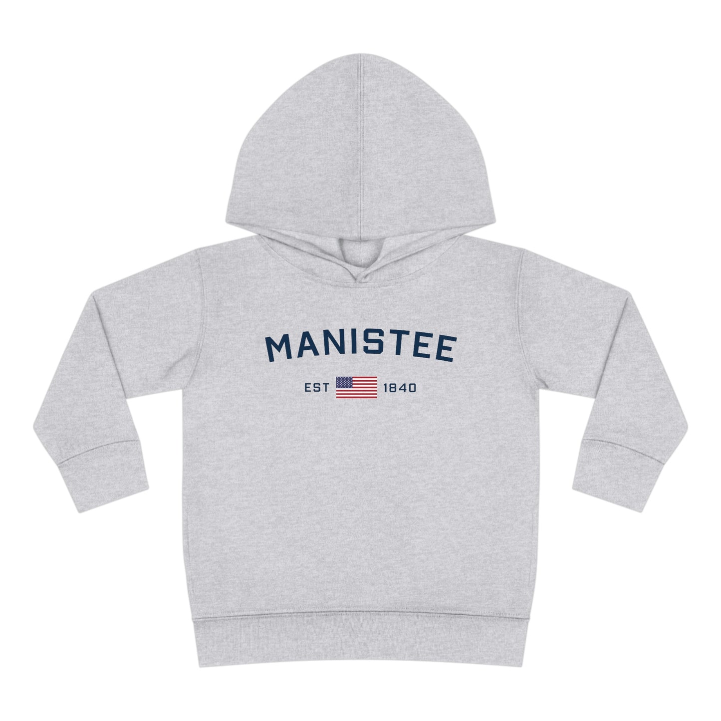 Michigan 'Manistee EST 1840' Hoodie (w/USA Flag Outline) | Unisex Toddler