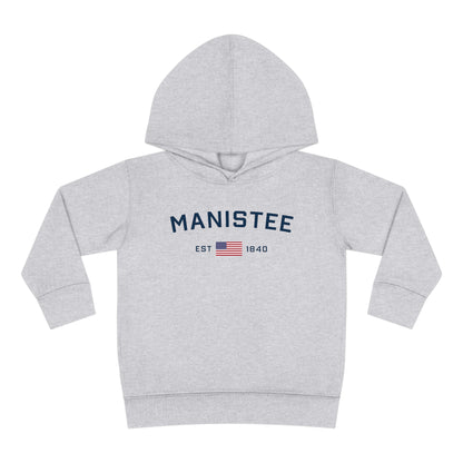 Michigan 'Manistee EST 1840' Hoodie (w/USA Flag Outline) | Unisex Toddler