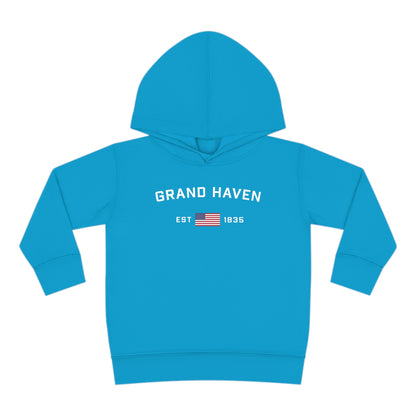 'Grand Haven EST 1835' Hoodie (w/USA Flag Outline) | Unisex Toddler