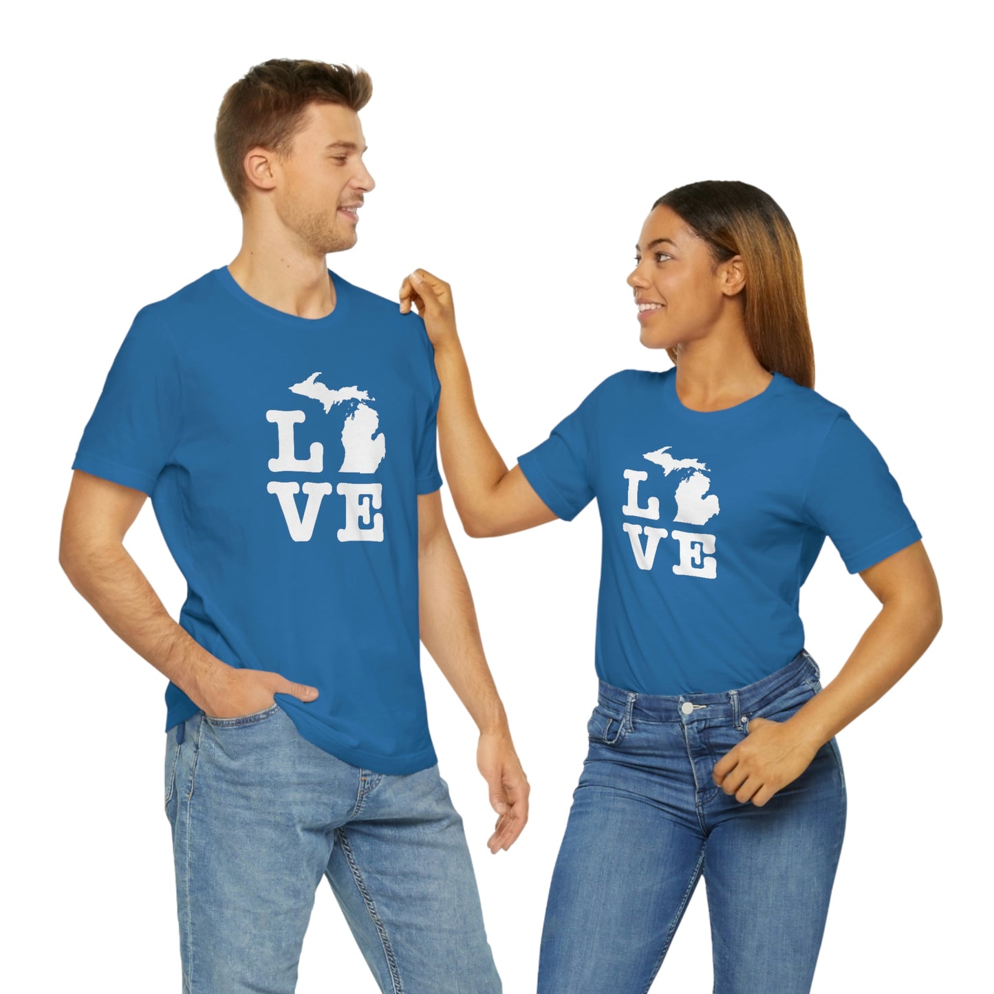 Michigan 'Love' T-Shirt (Typewriter Font) | Unisex Standard Fit