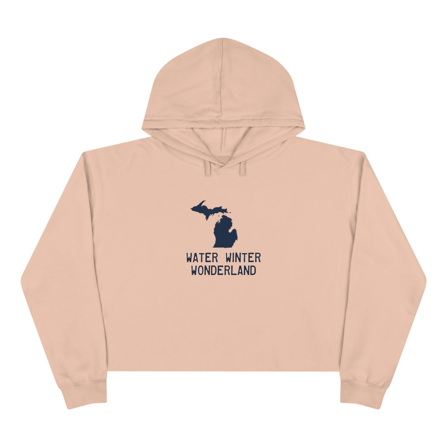 Michigan 'Winter Water Wonderland' Hoodie  | Women's Cropped Relaxed Fit