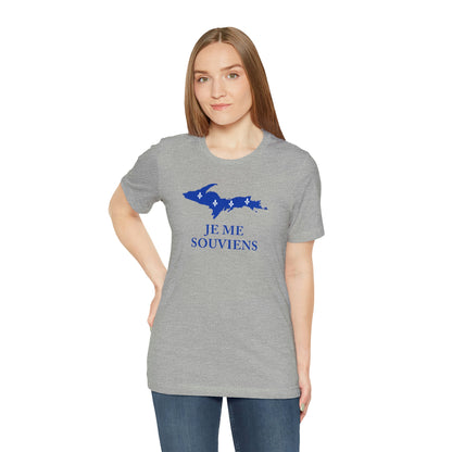 Upper Peninsula 'Je Me Souviens' T-Shirt (w/ UP Quebec Flag Outline) | Unisex Standard Fit