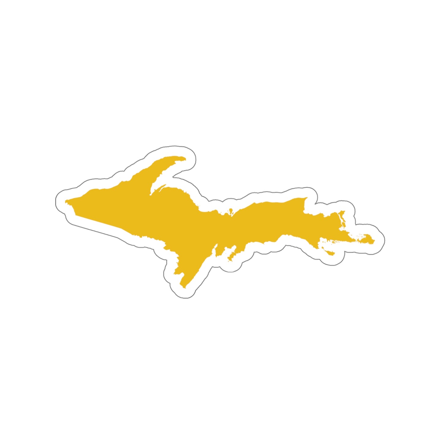 Michigan Upper Peninsula Die Cut Stickers (w/ Gold UP Outline) | Indoor/Outdoor