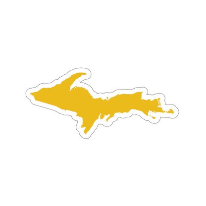 Michigan Upper Peninsula Die Cut Stickers (w/ Gold UP Outline) | Indoor/Outdoor