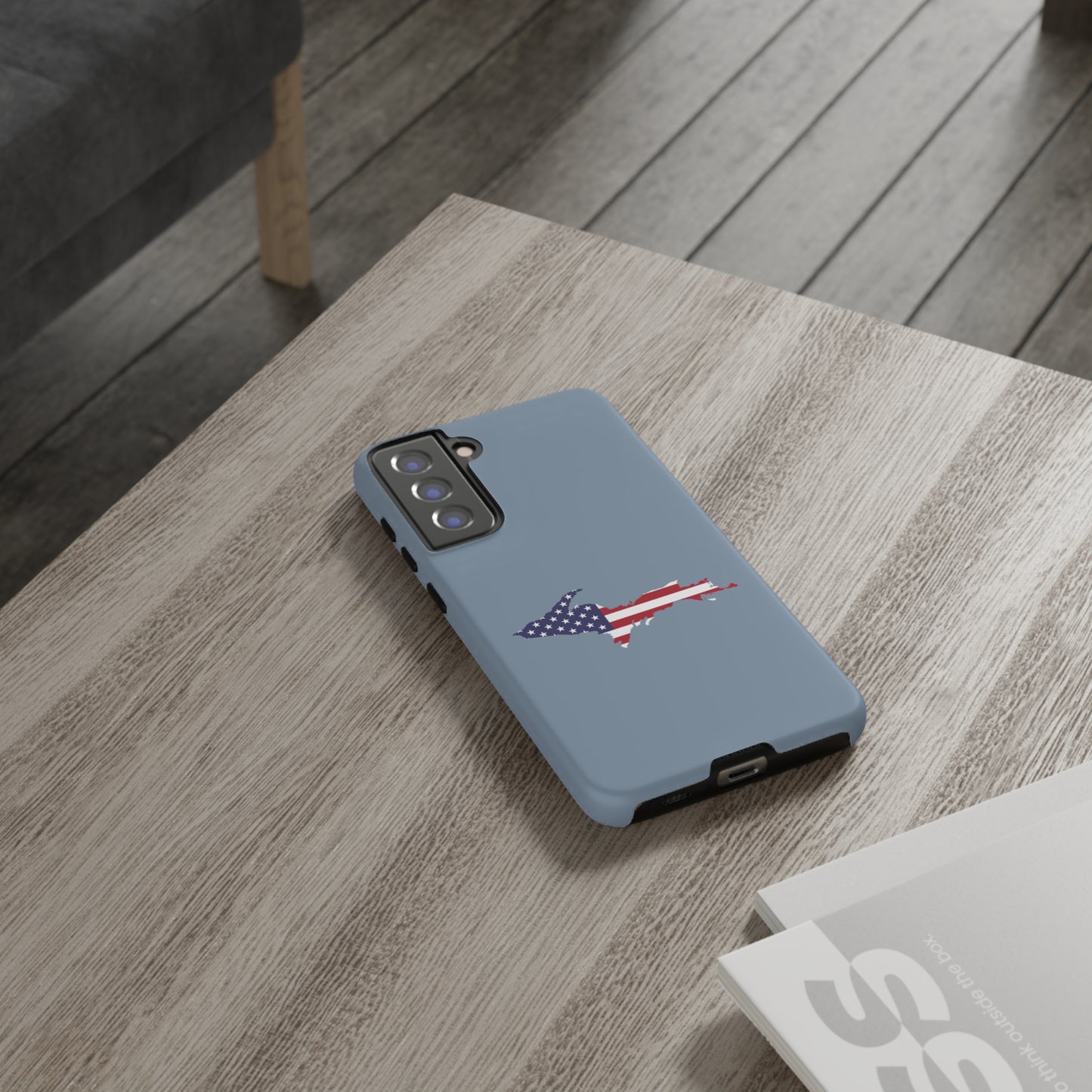 Michigan Upper Peninsula Tough Phone Case (B-24 Liberator w/ UP USA Flag Outline) | Samsung & Pixel Android