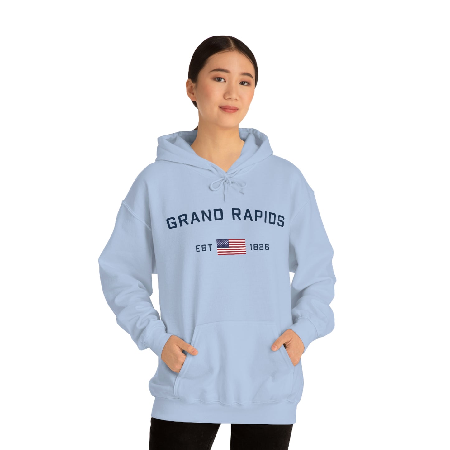 'Grand Rapids EST 1826' (w/USA Flag Outline) | Unisex Standard