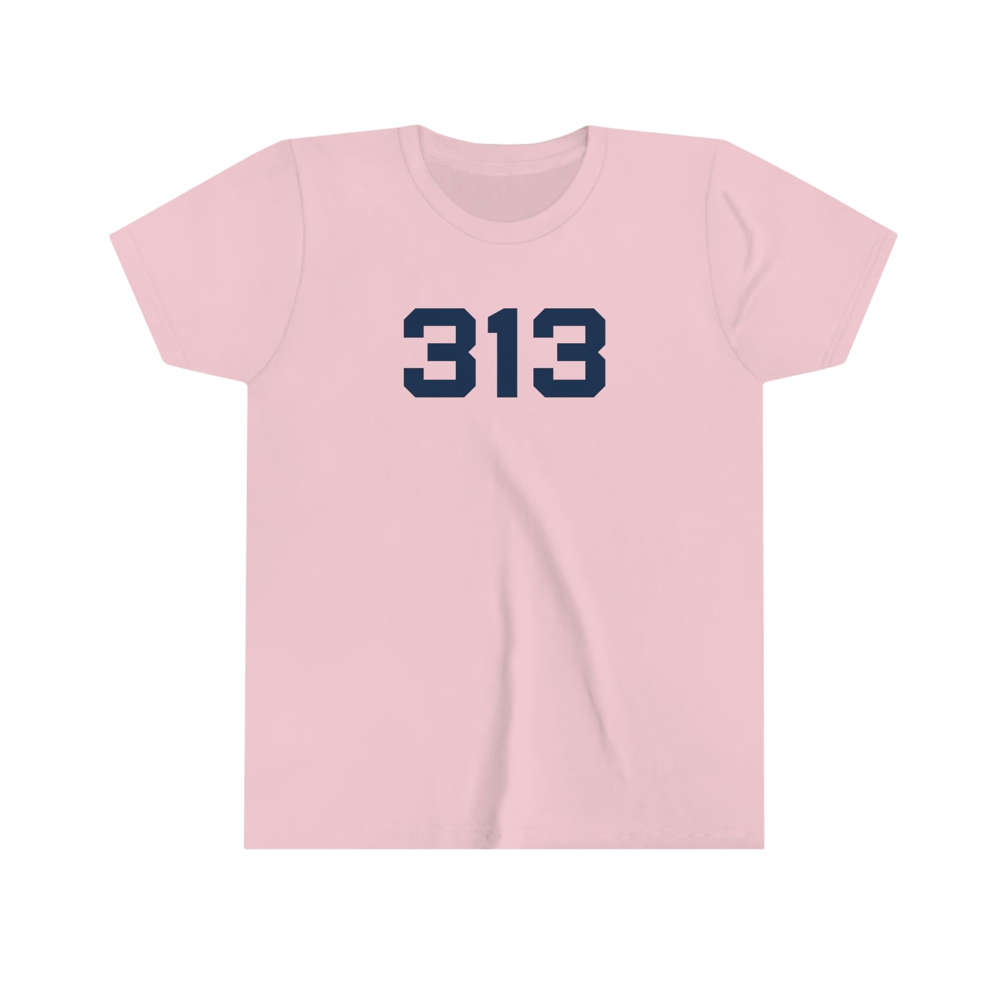 Detroit '313' T-Shirt (Athletic Font) | Youth Short Sleeve