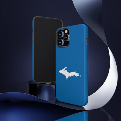 Michigan Upper Peninsula Tough Phone Case (Azure w/ UP Outline) | Apple iPhone