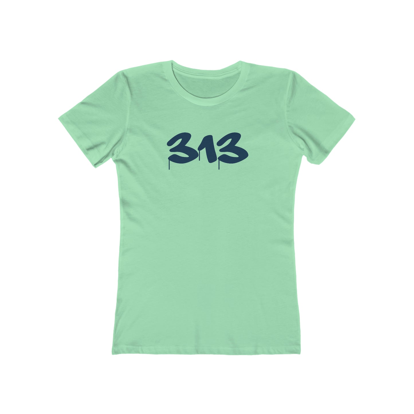 Detroit '313' T-Shirt (Tag Font) | Women's Boyfriend Cut