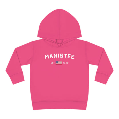 'Manistee EST 1840' Hoodie (w/USA Flag Outline) | Unisex Toddler