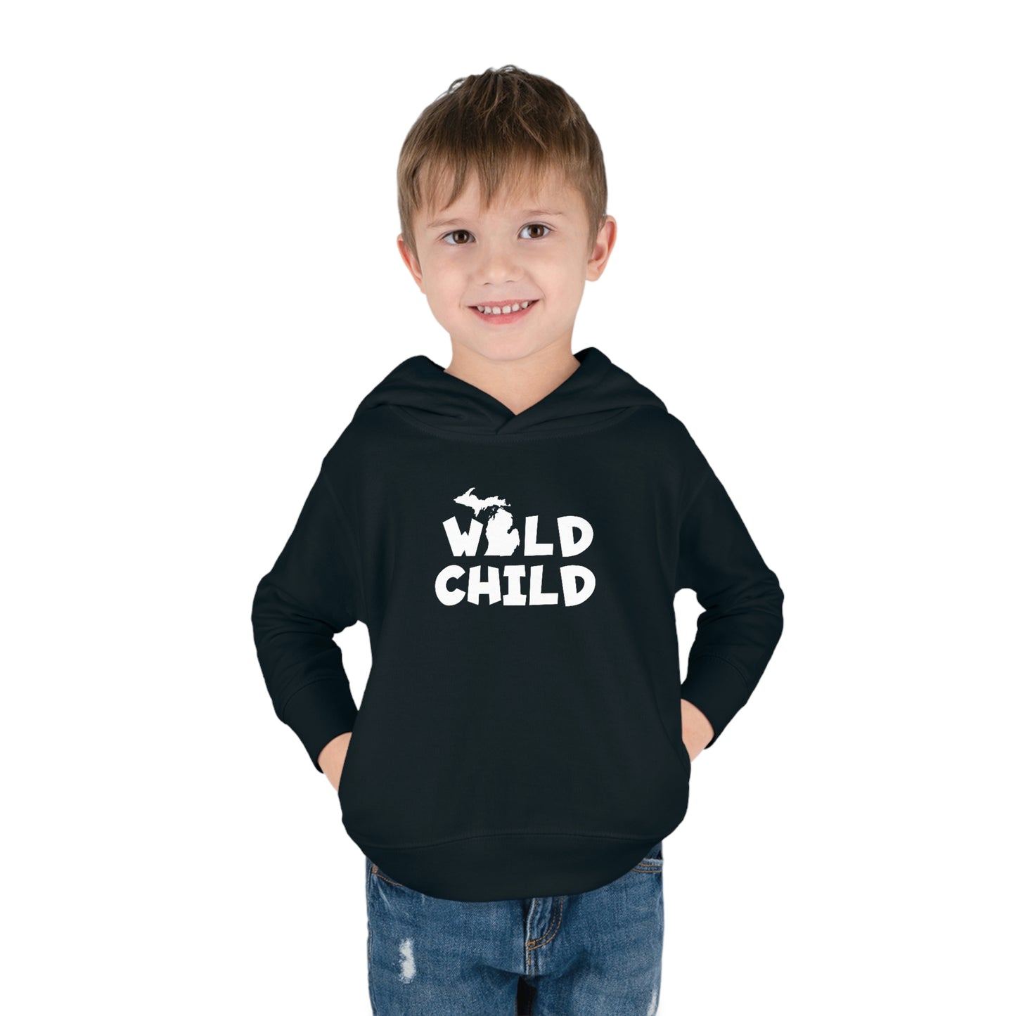 Michigan 'Wild Child' Hoodie (Whimsical Sans Font) | Unisex Toddler