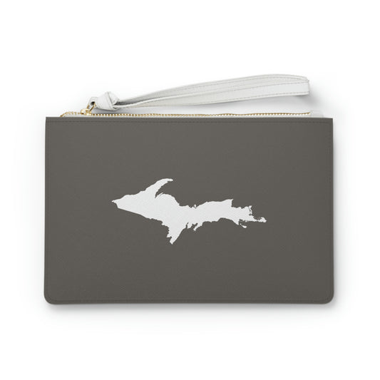 Michigan Upper Peninsula Clutch Bag (Warren Tank Grey w/UP Outline)