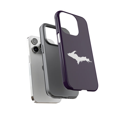 Michigan Upper Peninsula Tough Phone Case (Blackcurrant w/ UP Outline) | Apple iPhone