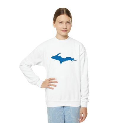 Michigan Upper Peninsula Youth Sweatshirt (w/ Azure UP Outline)