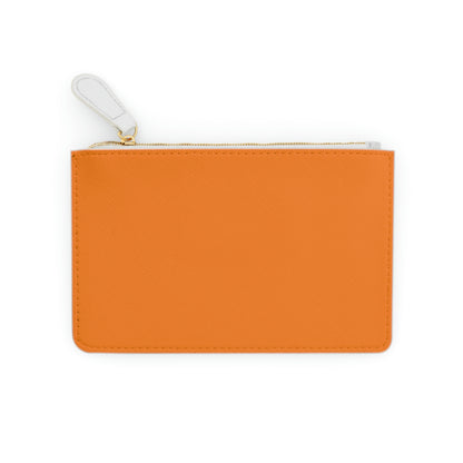 Michigan Upper Peninsula Mini Clutch Bag (Orange w/ Navy UP Outline)