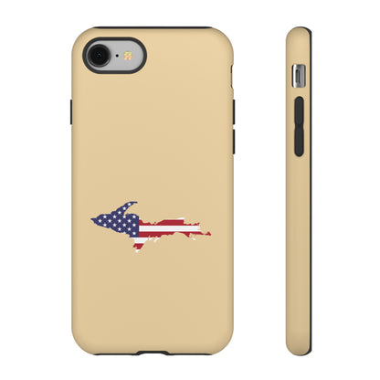 Michigan Upper Peninsula Tough Phone Case (Maple Color w/ UP USA Outline) | Apple iPhone