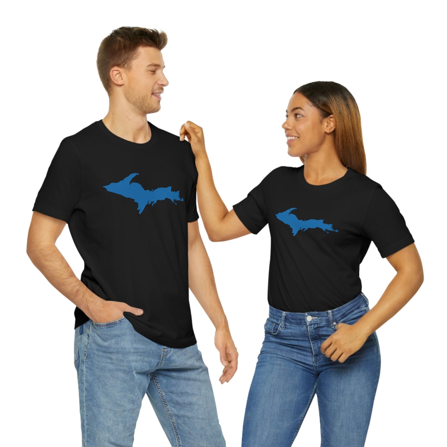 Michigan Upper Peninsula T-Shirt (w/ Azure UP Outline) | Unisex Standard Fit