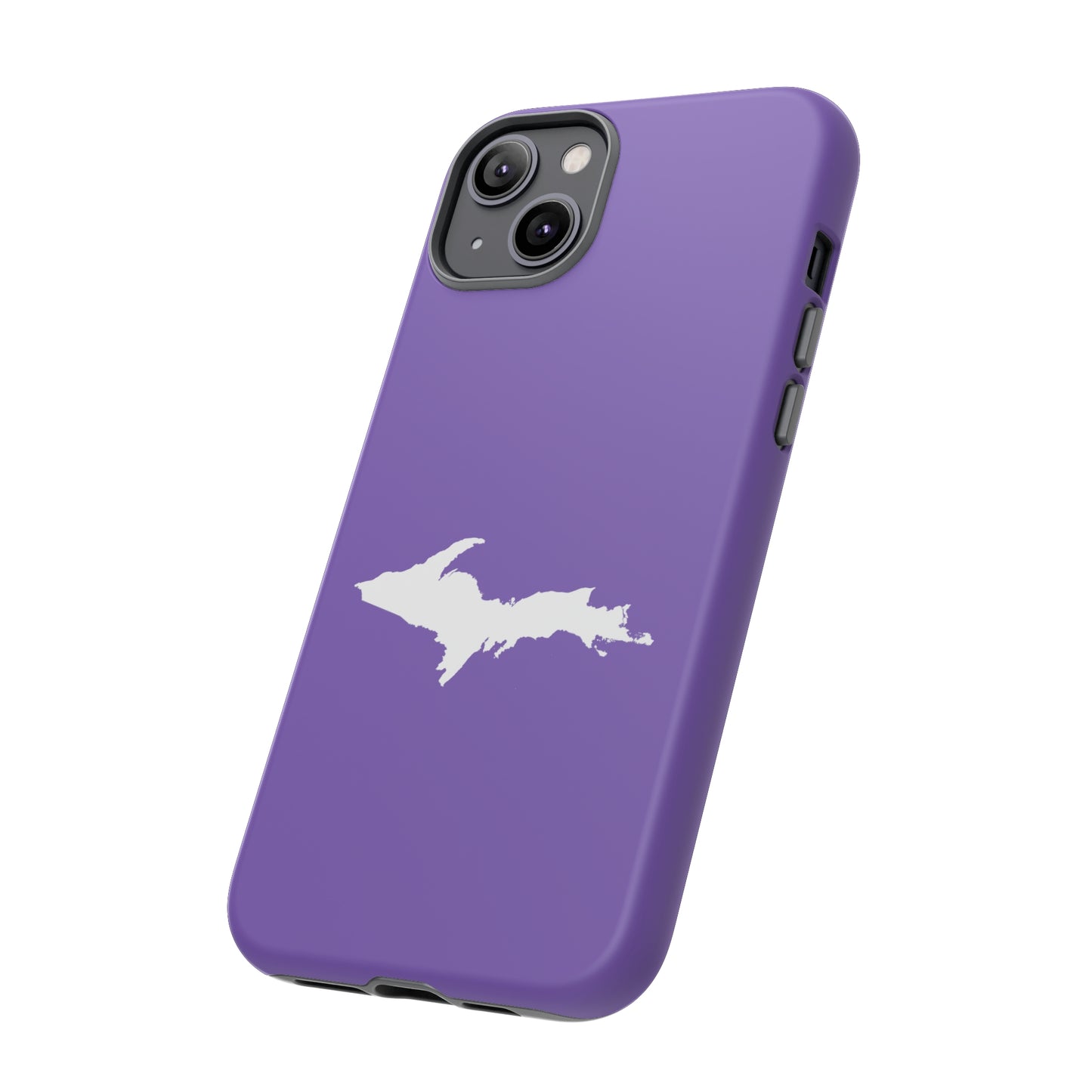 Michigan Upper Peninsula Tough Phone Case (Lake Iris w/ UP Outline) | Apple iPhone