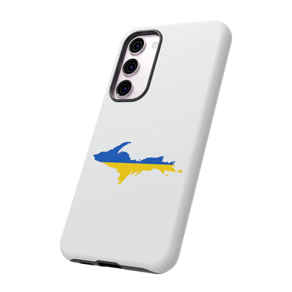 Michigan Upper Peninsula Tough Phone Case (w/ UP Ukraine Flag Outline) | Samsung & Pixel Android