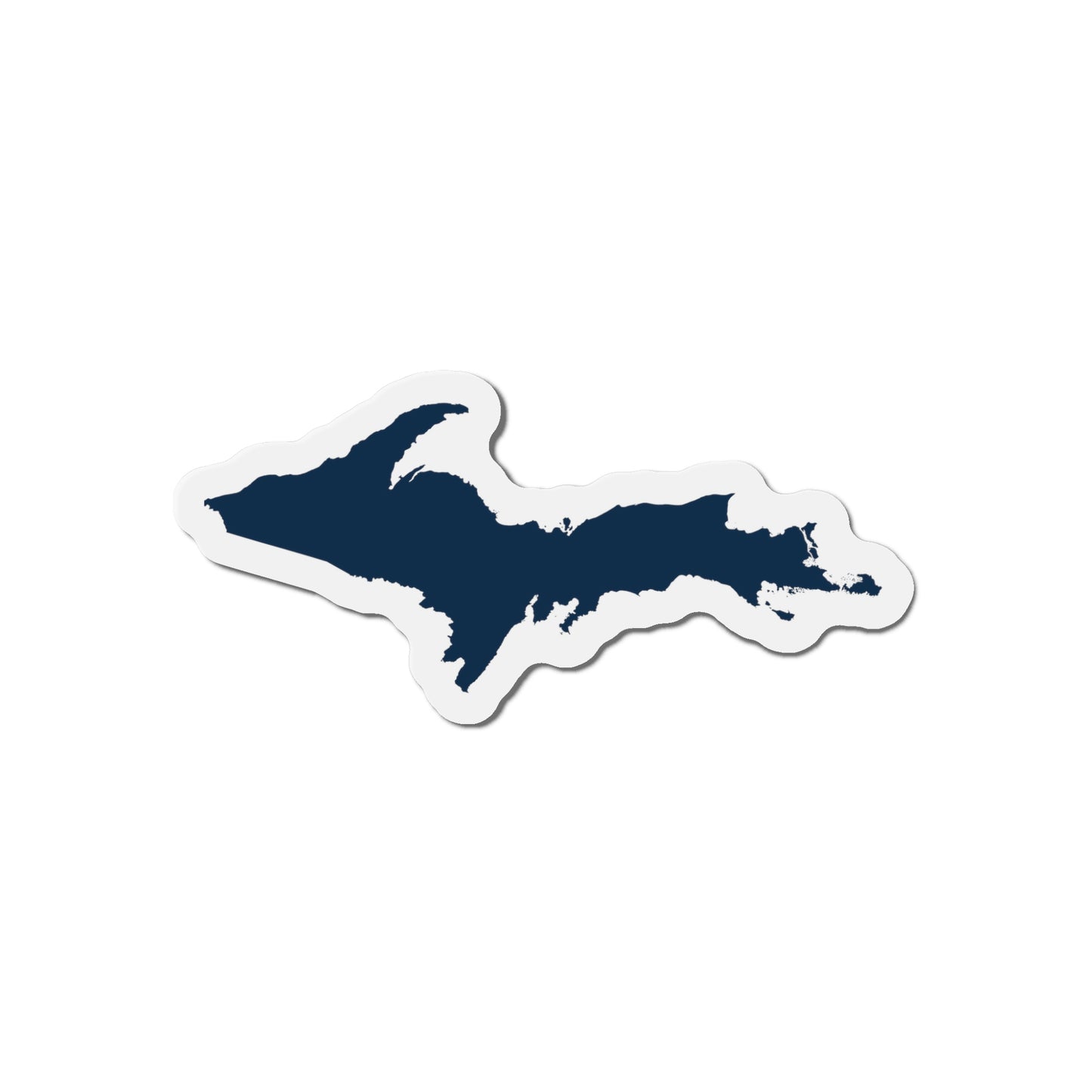 Michigan Upper Peninsula Kiss Cut Magnet (w/ Navy Outline)