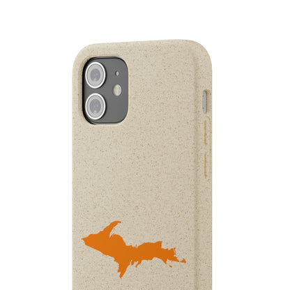 Michigan Upper Peninsula Biodegradable Phone Cases (w/ Orange UP Outline) | Apple iPhone