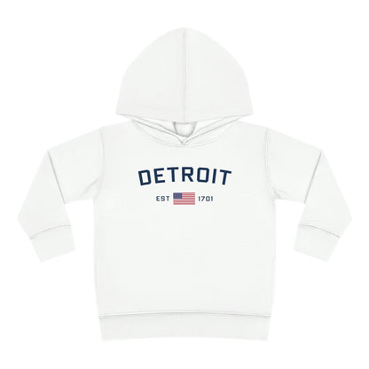 'Detroit EST 1701' Hoodie (w/USA Flag Outline) | Unisex Toddler