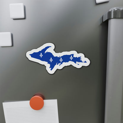 Michigan Upper Peninsula Kiss Cut Magnet (w/ UP Quebec Flag Outline)