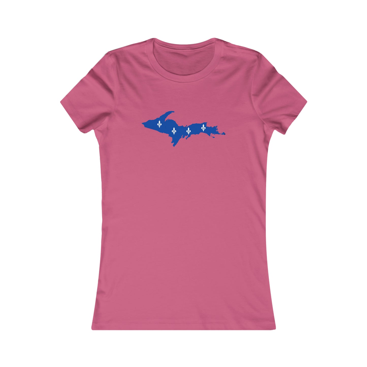 Michigan Upper Peninsula T-Shirt (w/ UP Quebec Flag Outline) | Women's Slim Fit