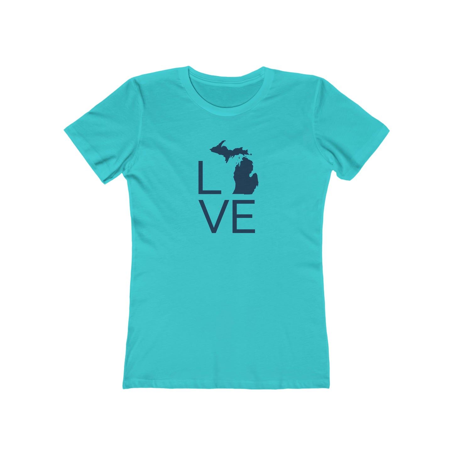 Michigan 'Love' T-Shirt (Thin Sans Font) | Women's Boyfriend Cut