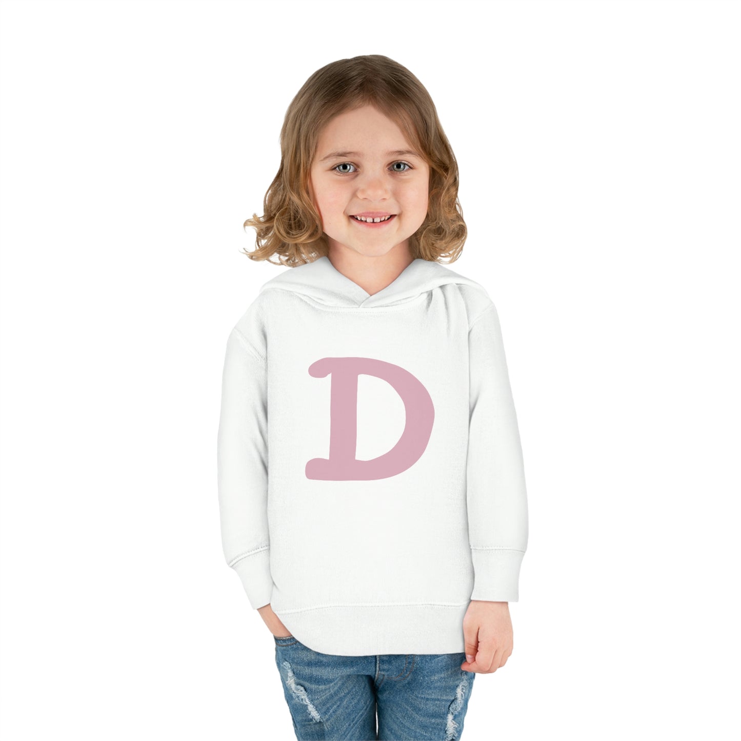 Detroit 'Old French D' Hoodie (Pink Full Body Outline) | Unisex Toddler