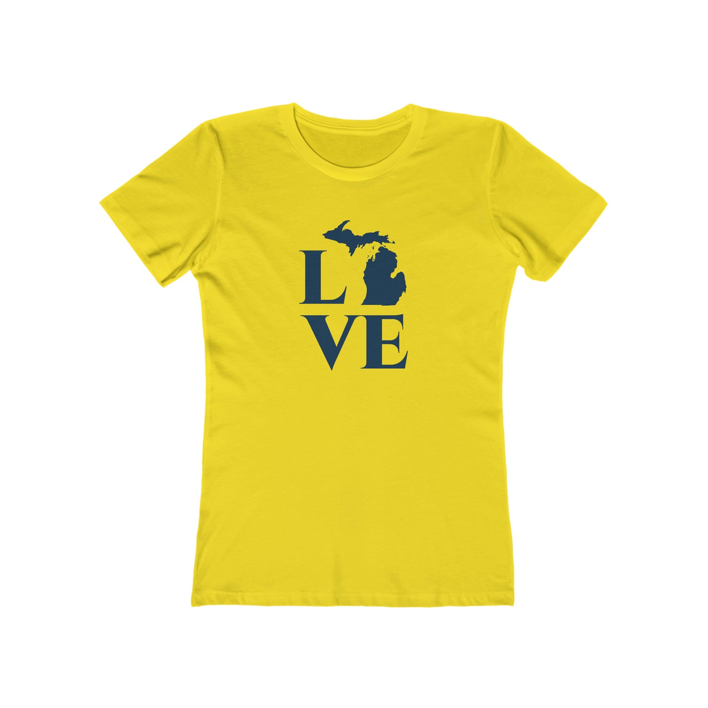 Michigan 'Love' T-Shirt (Roman Serif Font) | Women's Boyfriend Cut