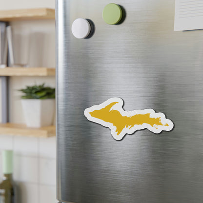 Michigan Upper Peninsula Kiss Cut Magnet (w/ Gold UP Outline)