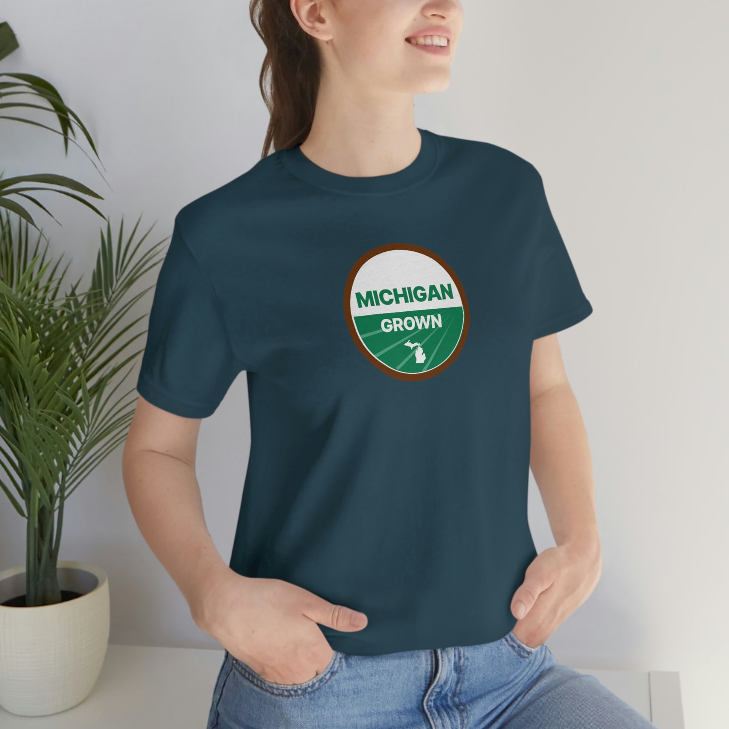 'Michigan Grown' T-Shirt (Agricultural Certification Parody) | Unisex Standard Fit