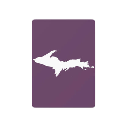 Michigan Upper Peninsula Poker Cards (Plum w/ UP Outline)