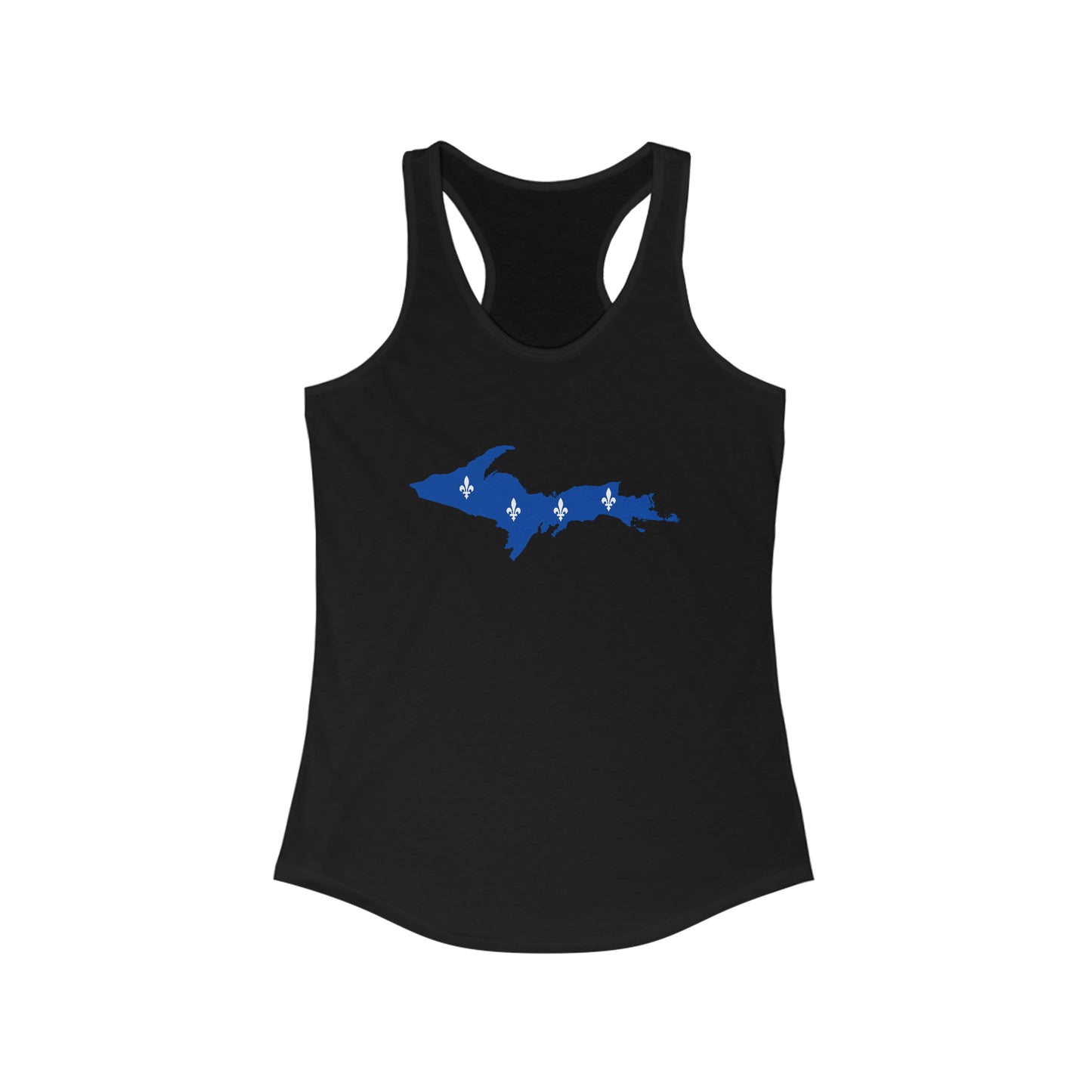 Michigan Upper Peninsula Tank Top (w/ UP Quebec Flag Outline) | Women's Racerback