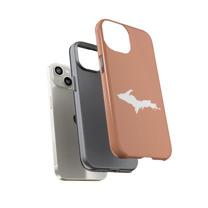 Michigan Upper Peninsula Tough Phone Case (Copper Color w/ UP Outline) | Apple iPhone