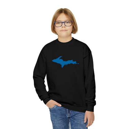 Michigan Upper Peninsula Youth Sweatshirt (w/ Azure UP Outline)