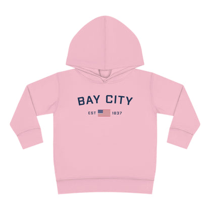 'Bay City EST 1837' Hoodie (w/USA Flag Outline) | Unisex Toddler