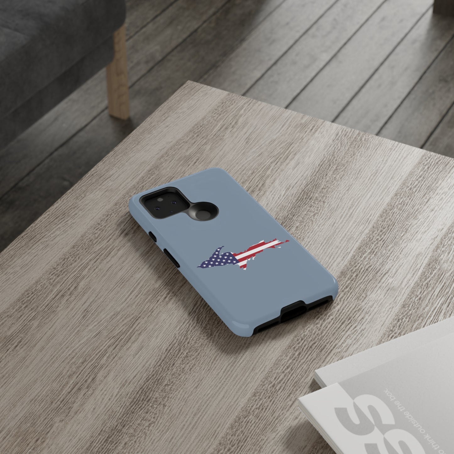 Michigan Upper Peninsula Tough Phone Case (B-24 Liberator w/ UP USA Flag Outline) | Samsung & Pixel Android