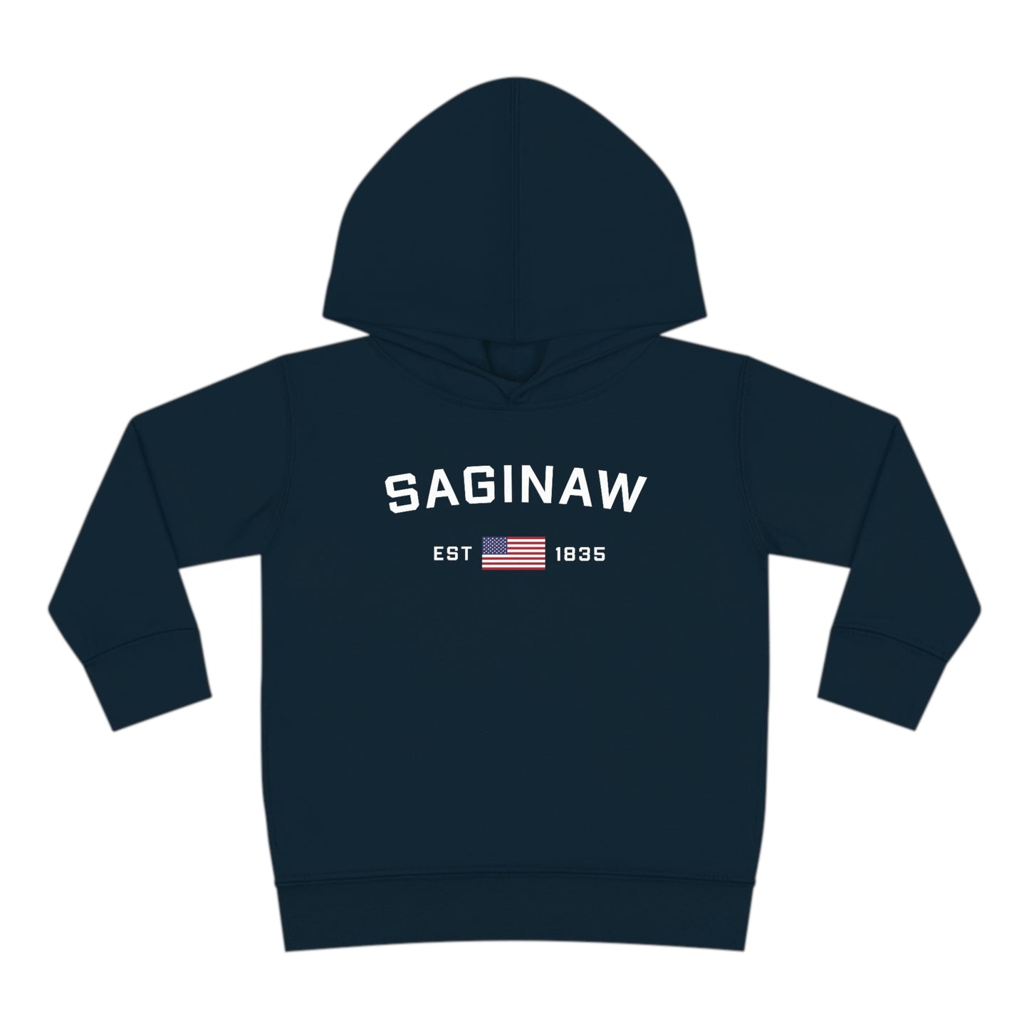 'Saginaw EST 1835 ' Hoodie (w/USA Flag Outline) | Unisex Toddler